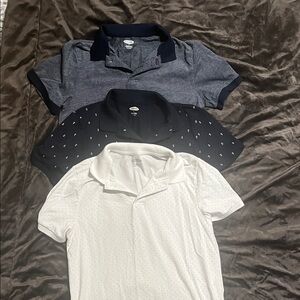 Old Navy Men's Polo Shirt Set - Navy, Black, White